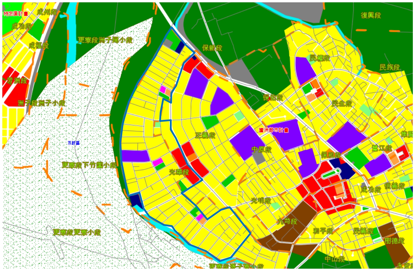 蘆洲灰磘市地重劃區都市計畫圖