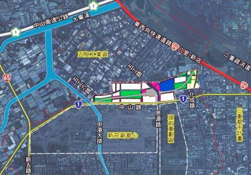 Zone Expropriation and Development Project of Knowledge Industry Park in North of Xinzhuang map